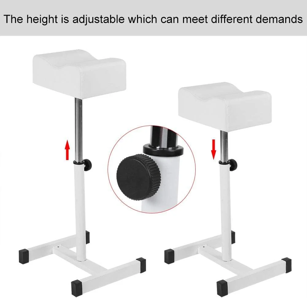 صندلی پدیکور با زیرپایی قابل تنظیم، مناسب برای پدیکور و مانیکور، تجهیزات سالن و اسپا (سفید)