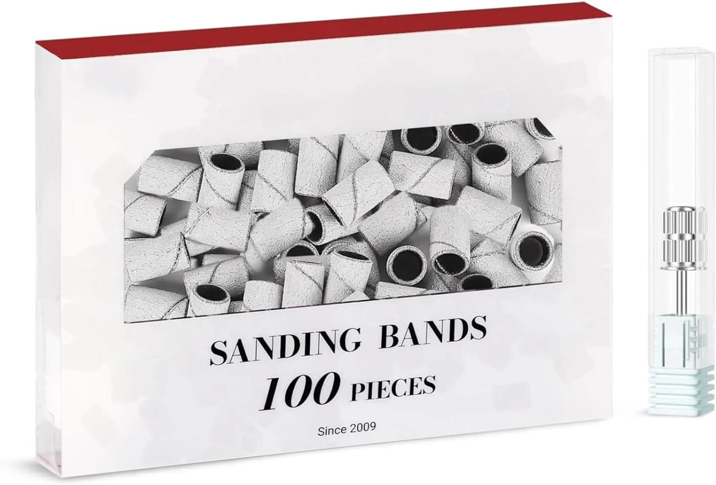 ۱۰۰ عدد نوار سنباده برای دریل ناخن، دانه بندی ۱۸۰ مناسب برای ناخن های اکریلیک، مانیکور ژل و پدیکور