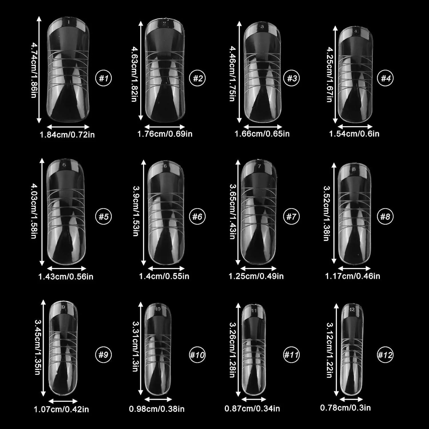 مجموعه 120 عددی قالب ناخن پولی ژل باکسوب، قالب انگشت و پا با قابلیت استفاده مجدد برای اکستنشن ناخن پولی ژل، مناسب استفاده خانگی، پدیکور و سالن