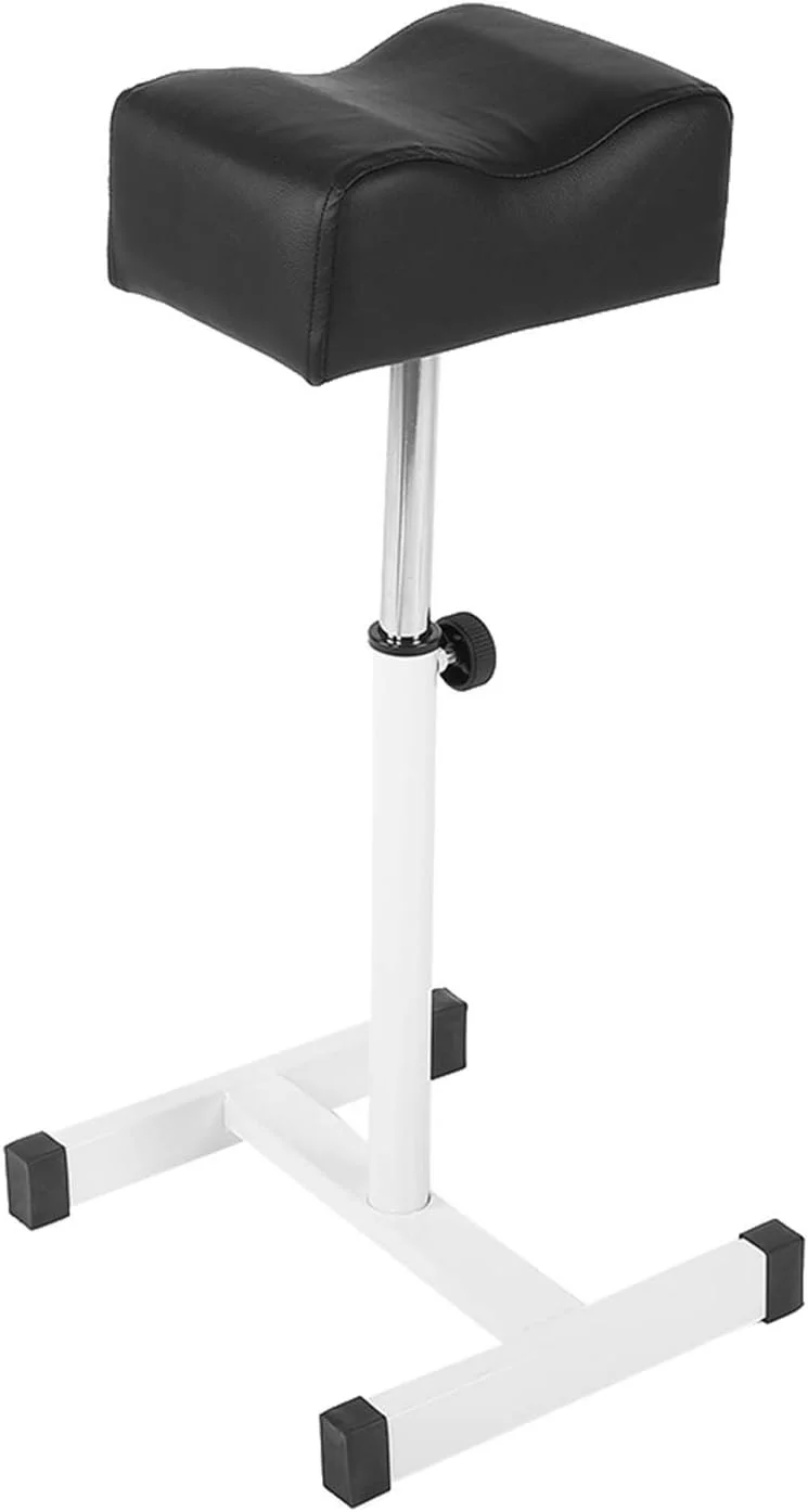 پایه پدیکور ناخن، پایه قابل تنظیم پدیکور با پایه فلزی، بالشتک ضخیم، چرم مصنوعی، مناسب برای استفاده در سالن، اسپا و منزل، پدیکور مانیکور