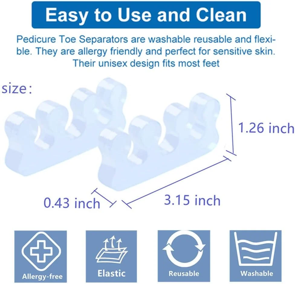 جدا کننده انگشت پا برای تسکین درد و استفاده لاک ناخن - جدا کننده های انگشت پا ژله ای ارتوپدی، جدا کننده های انگشت پا برای پدیکور و لاک زدن جدا کننده انگشت پا برای تسکین درد و استفاده لاک ناخن - جدا کننده های انگشت پا ژله ای ارتوپدی، جدا کننده های انگشت پا برای پدیکور و لاک زدن