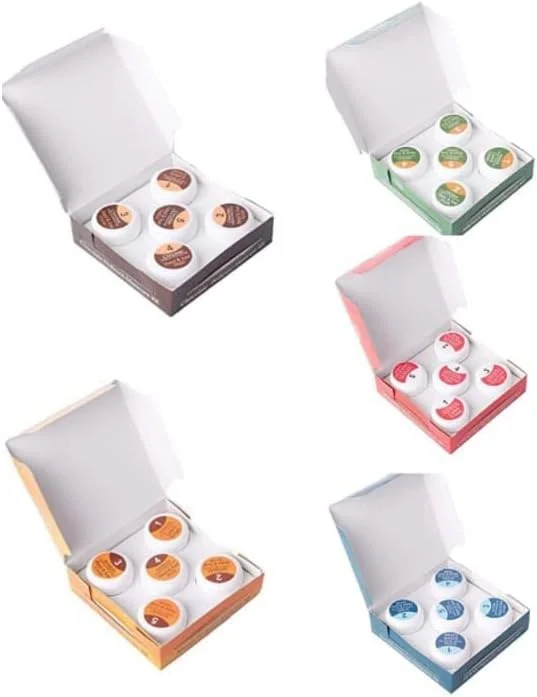 ست مانیکور و پدیکور نیشی برای بانوان، 100 گرم در هر جعبه (شکلات، انبه، دی-تان، کوکتل، آروماتراپی سبز - مجموعه 5 عددی در هر جعبه)