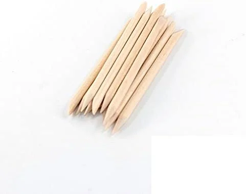 ۱۰۰ عدد چوب مانیکور دو طرفه نارنجی (۷.۵ سانتی متر)