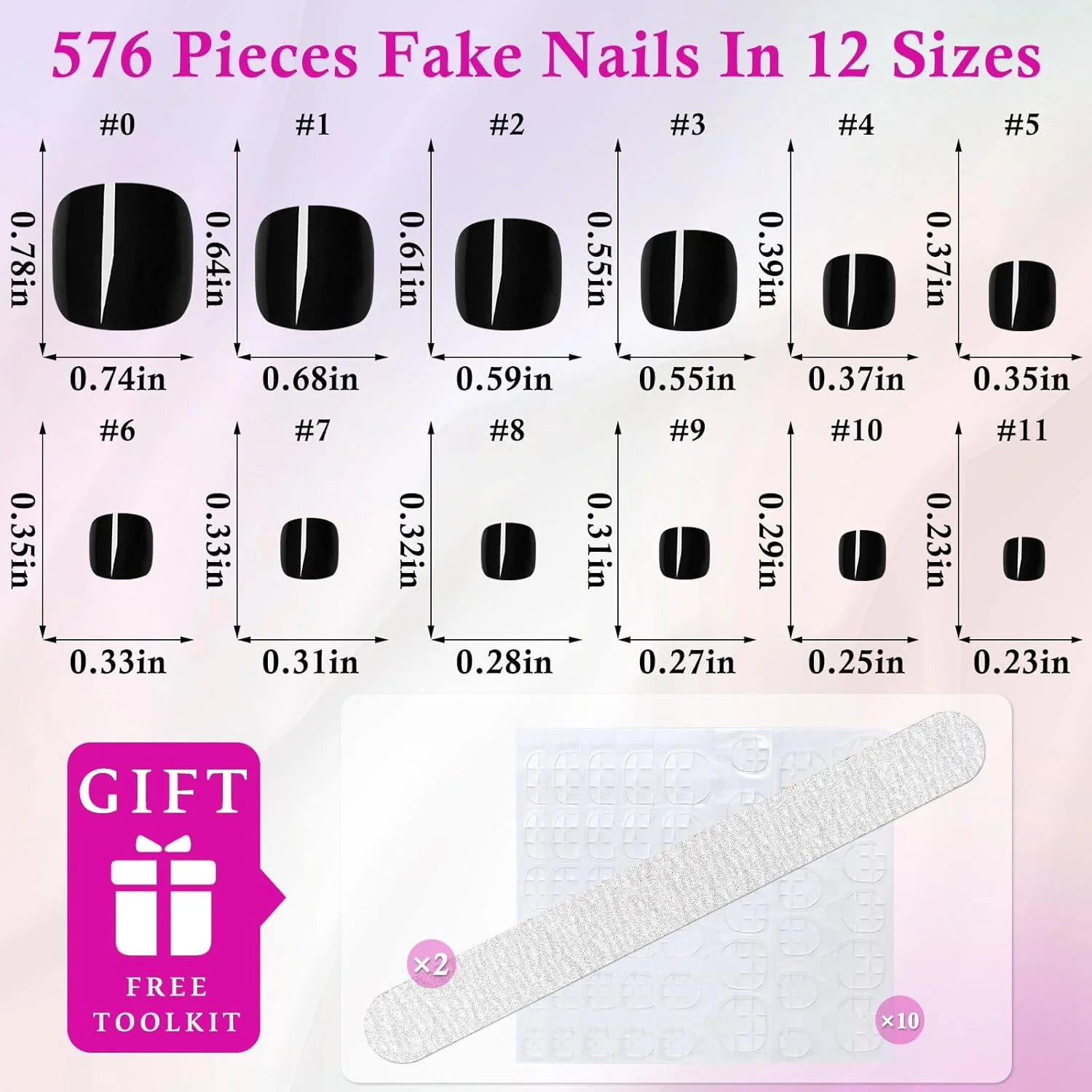 ناخن مصنوعی پا 576 عددی LoveOurHome، مناسب خانم ها، نکته های ناخن پا، چسب ژلی برای ناخن پا، ناخن مصنوعی پا کوتاه مربعی، ناخن مصنوعی چسبی، پدیکور 24 رنگ، نوک ناخن اکریلیک