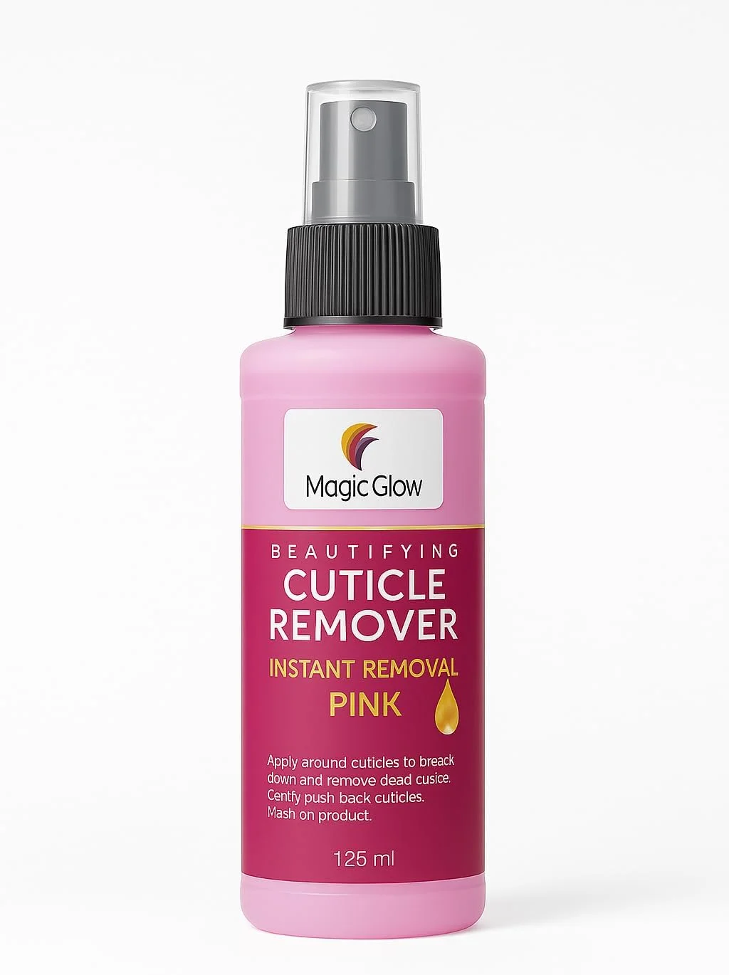 نرم کننده و از بین برنده پوست های مرده اطراف ناخن برای طراحی ناخن، از بین برنده فوری، تقویت کننده ناخن، برای تمیز کردن و مراقبت از پوست های مرده اطراف ناخن، مانیکور و پدیکور (125 میلی لیتر، صورتی)