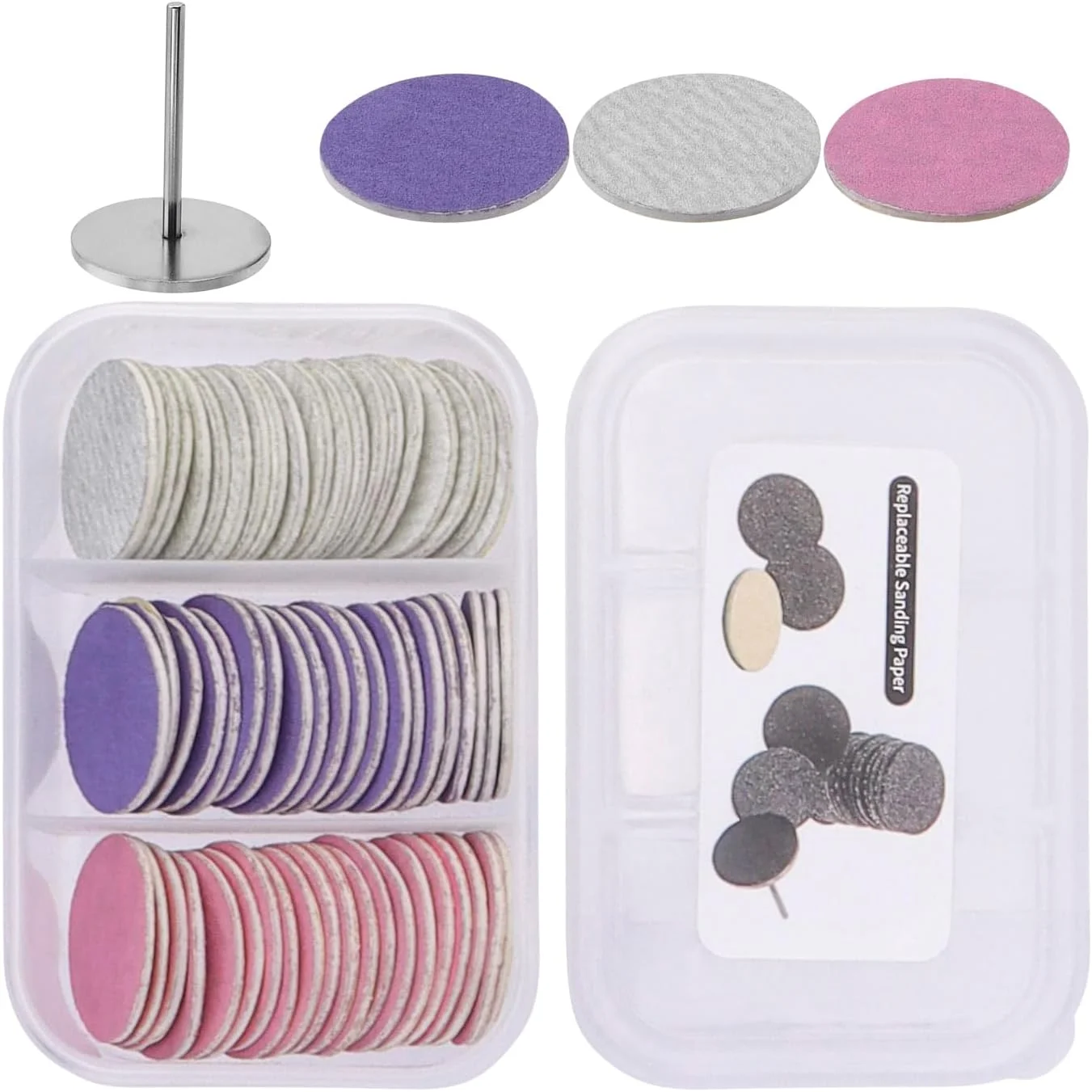 مجموعه ۶۰ عددی دیسک سمباده ۱ اینچی یاکاموز به همراه سری دریل ناخن، دیسک های سمباده ای پدیکور جایگزین با درجه زبری ۱۸۰، ابزار حذف پینه مجموعه ۶۰ عددی دیسک سمباده ۱ اینچی یاکاموز به همراه سری دریل ناخن، دیسک های سمباده ای پدیکور جایگزین با درجه زبری ۱۸۰، ابزار حذف پینه