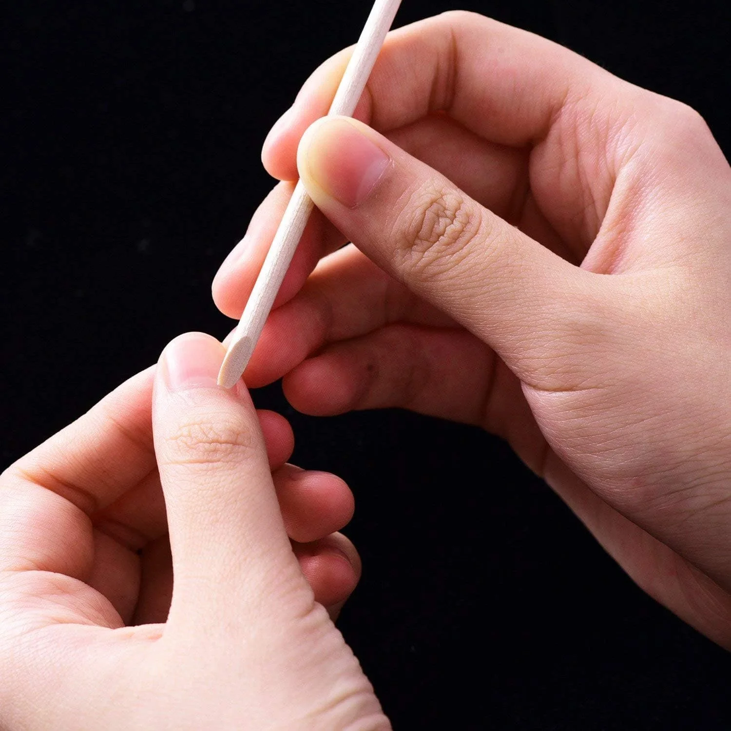 200 عدد چوب نارنجی - ابزار چند منظوره دو طرفه برای مانیکور و پدیکور، تمیز کردن لاک ناخن، از بین بردن پوست های مرده - 110 میلی متر با سر نوک تیز و سر صاف