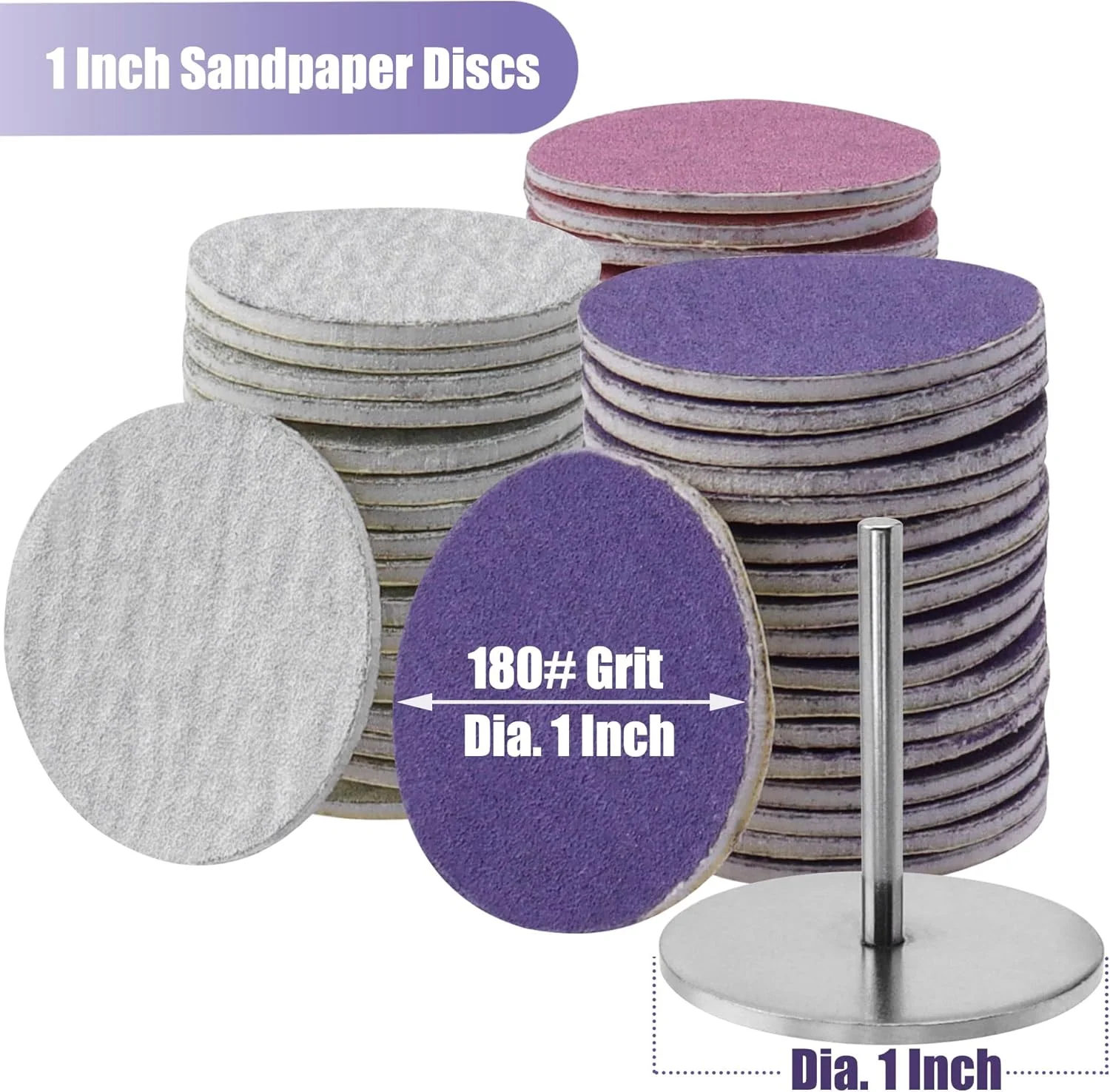 مجموعه ۶۰ عددی دیسک سمباده ۱ اینچی یاکاموز به همراه سری دریل ناخن، دیسک های سمباده ای پدیکور جایگزین با درجه زبری ۱۸۰، ابزار حذف پینه مجموعه ۶۰ عددی دیسک سمباده ۱ اینچی یاکاموز به همراه سری دریل ناخن، دیسک های سمباده ای پدیکور جایگزین با درجه زبری ۱۸۰، ابزار حذف پینه