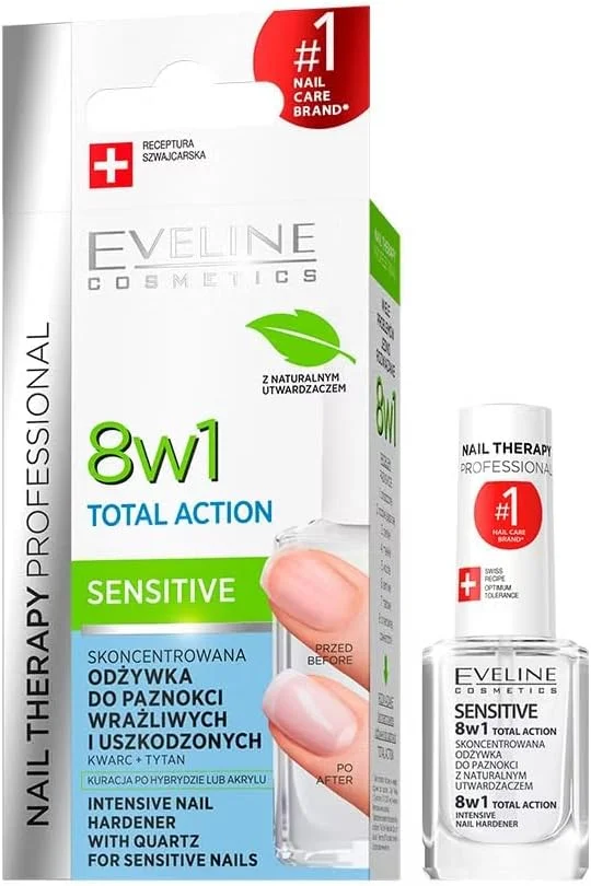 تقویت کننده ناخن Eveline Cosmetics مدل 8W1 Sensitive حجم 12 میلی لیتر