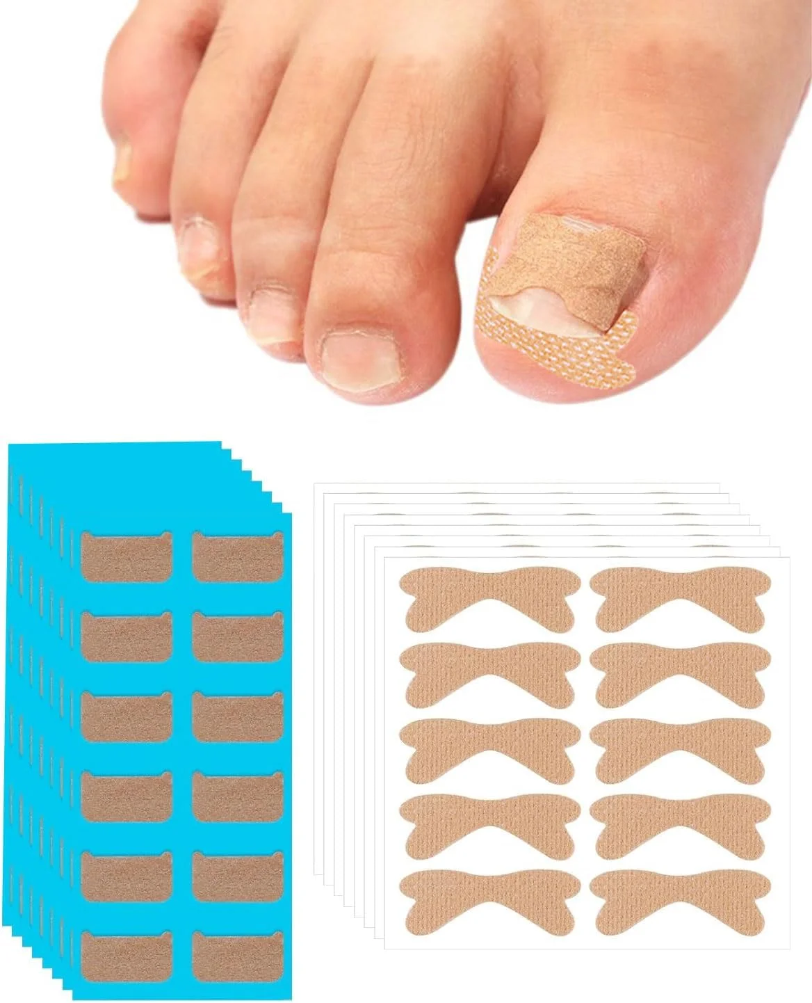 ۹۶ عدد پد اصلاح کننده تنفسی + ۸۰ عدد استیکر ناخن فرورفته - کیت درمان حرفه ای تسکین درد و پیشگیری