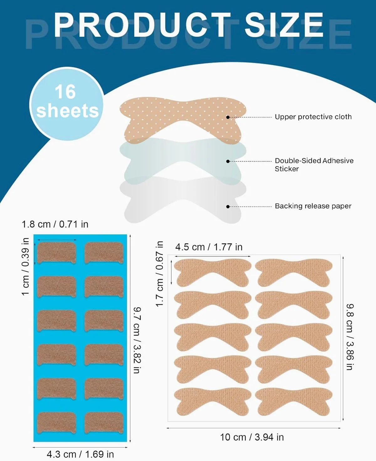 ۹۶ عدد پد اصلاح کننده تنفسی + ۸۰ عدد استیکر ناخن فرورفته - کیت درمان حرفه ای تسکین درد و پیشگیری