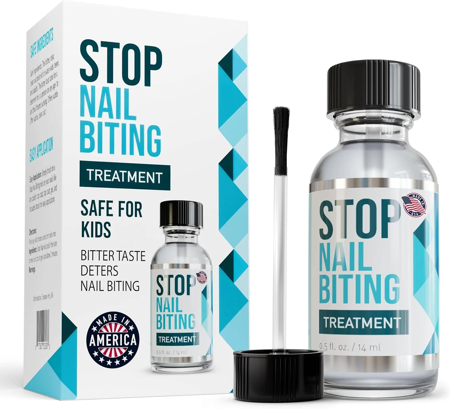 محلول جلوگیری از جویدن ناخن - لاک ناخن بیرنگ با طعم تلخ برای جلوگیری از جویدن ناخن - استفاده آسان و ایمن برای کودکان - محلول تقویت کننده ناخن - مراقبت از ناخن برای رشد سالم ناخن (۱۵ میلی لیتر)