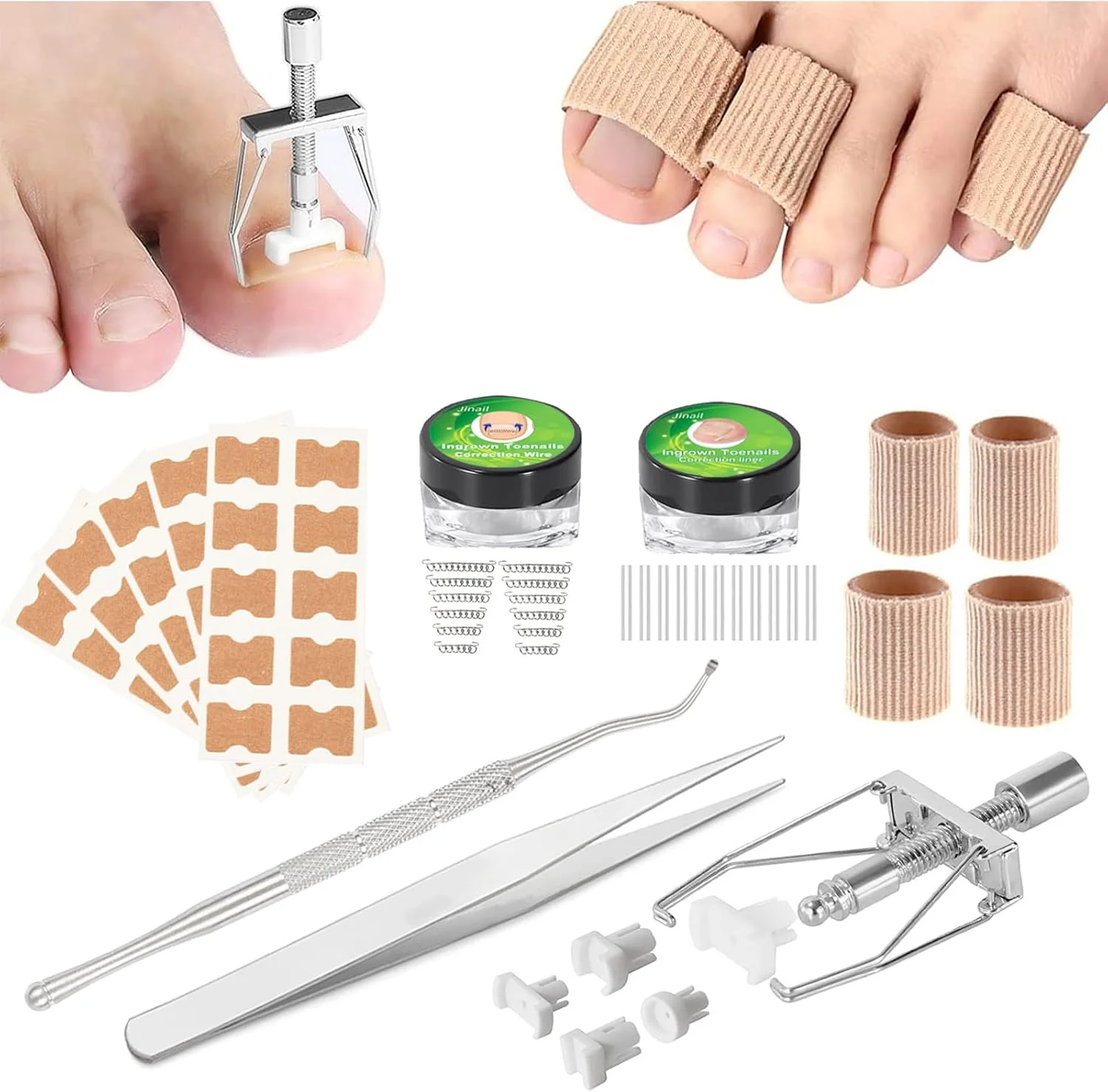 ست برداشتن ناخن فرورفته Wisfunlly، درمان ناخن های فرورفته برای افراد مسن، ابزار حرفه ای پدیکور برای برداشتن ناخن های ضخیم پا با پد و نوارهای اصلاح کننده تسکین درد ست برداشتن ناخن فرورفته Wisfunlly، درمان ناخن های فرورفته برای افراد مسن، ابزار حرفه ای پدیکور برای برداشتن ناخن های ضخیم پا با پد و نوارهای اصلاح کننده تسکین درد