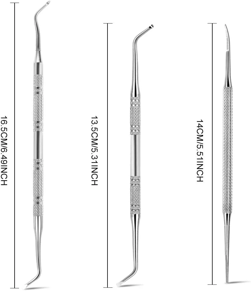 ست ۳ عددی سوهان و لیفتر ناخن پا Teenitor، ابزار حرفه ای پدیکور و درمان ناخن برای تمیز کردن زیر ناخن و تسکین درد