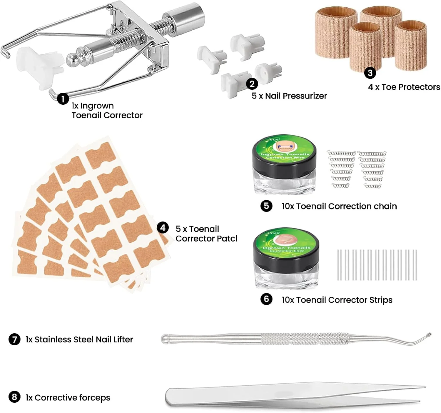 ست برداشتن ناخن فرورفته Wisfunlly، درمان ناخن های فرورفته برای افراد مسن، ابزار حرفه ای پدیکور برای برداشتن ناخن های ضخیم پا با پد و نوارهای اصلاح کننده تسکین درد ست برداشتن ناخن فرورفته Wisfunlly، درمان ناخن های فرورفته برای افراد مسن، ابزار حرفه ای پدیکور برای برداشتن ناخن های ضخیم پا با پد و نوارهای اصلاح کننده تسکین درد