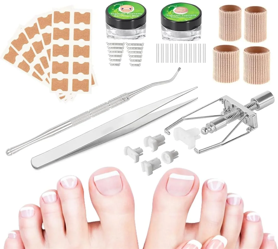کیت درمان ناخن فرورفته در گوشت، تسکین موثر درد ناخن، شامل اصلاح کننده ناخن فرورفته، نوارهای اصلاحی، نگهدارنده های پدیکور ناخن، موچین و پدهای اصلاح ناخن کیت درمان ناخن فرورفته در گوشت، تسکین موثر درد ناخن، شامل اصلاح کننده ناخن فرورفته، نوارهای اصلاحی، نگهدارنده های پدیکور ناخن، موچین و پدهای اصلاح ناخن