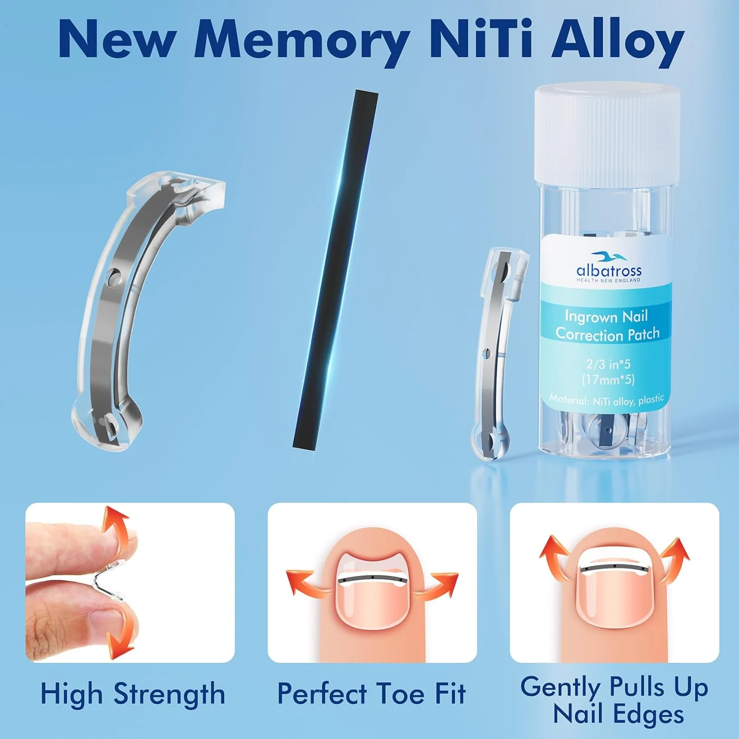 کیت رفع ناخن فرورفته، صاف کننده و نگهدارنده ناخن برای ناخن های خمیده یا فرورفته، کیت درمان خانگی ناخن فرورفته برای تسکین سریع درد و اصلاح ناخن