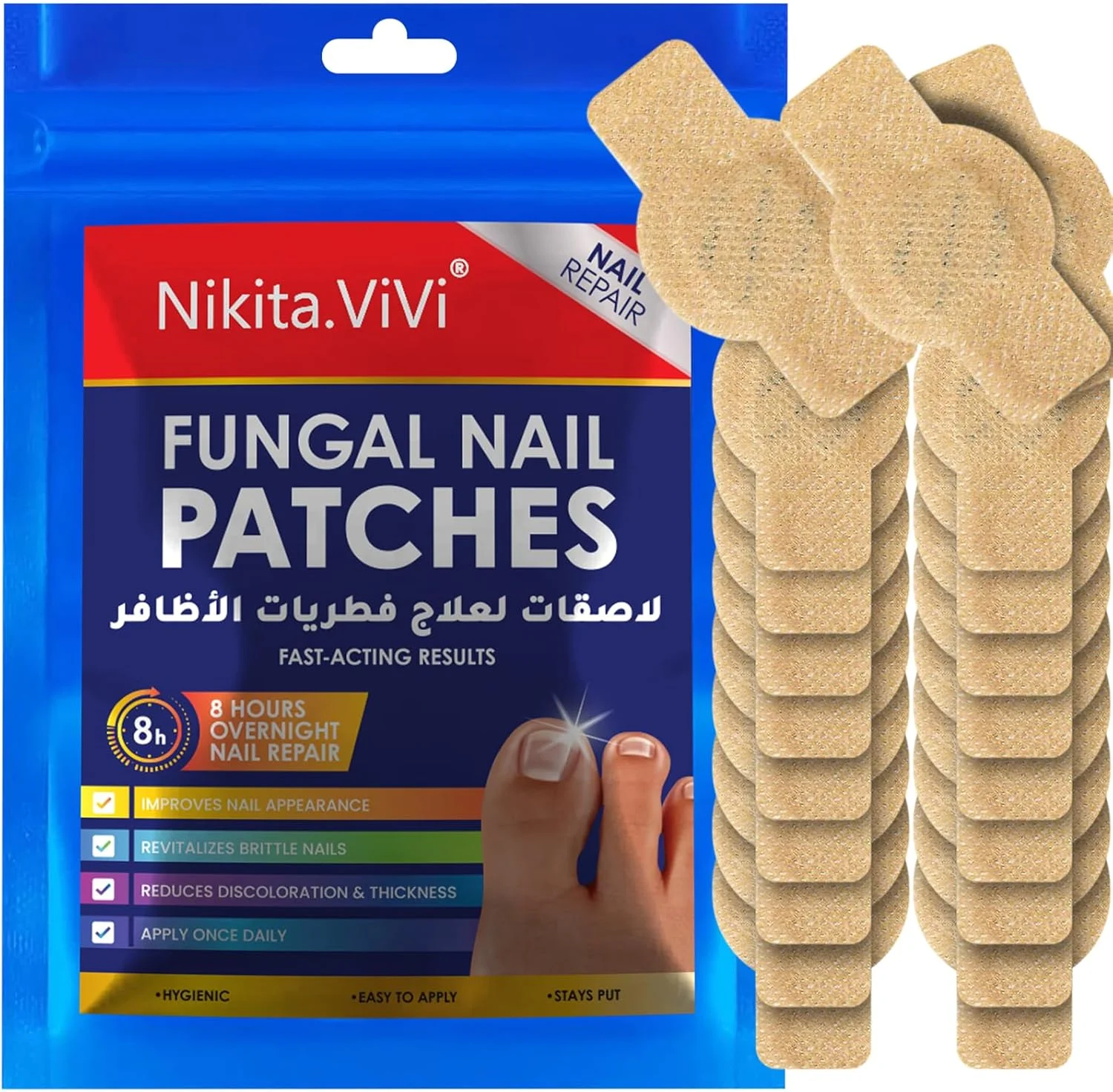 پد ترمیم کننده ناخن قارچی نیکیتا ویوی، 21 عددی، پد ترمیم کننده ناخن قارچی 8 ساعته شبانه، درمان ناخن، تجدید ساختار ناخن و بهبود تغییر رنگ، پد ترمیم ناخن شبانه برای ناخن پا و ناخن دست پد ترمیم کننده ناخن قارچی نیکیتا ویوی، 21 عددی، پد ترمیم کننده ناخن قارچی 8 ساعته شبانه، درمان ناخن، تجدید ساختار ناخن و بهبود تغییر رنگ، پد ترمیم ناخن شبانه برای ناخن پا و ناخن دست