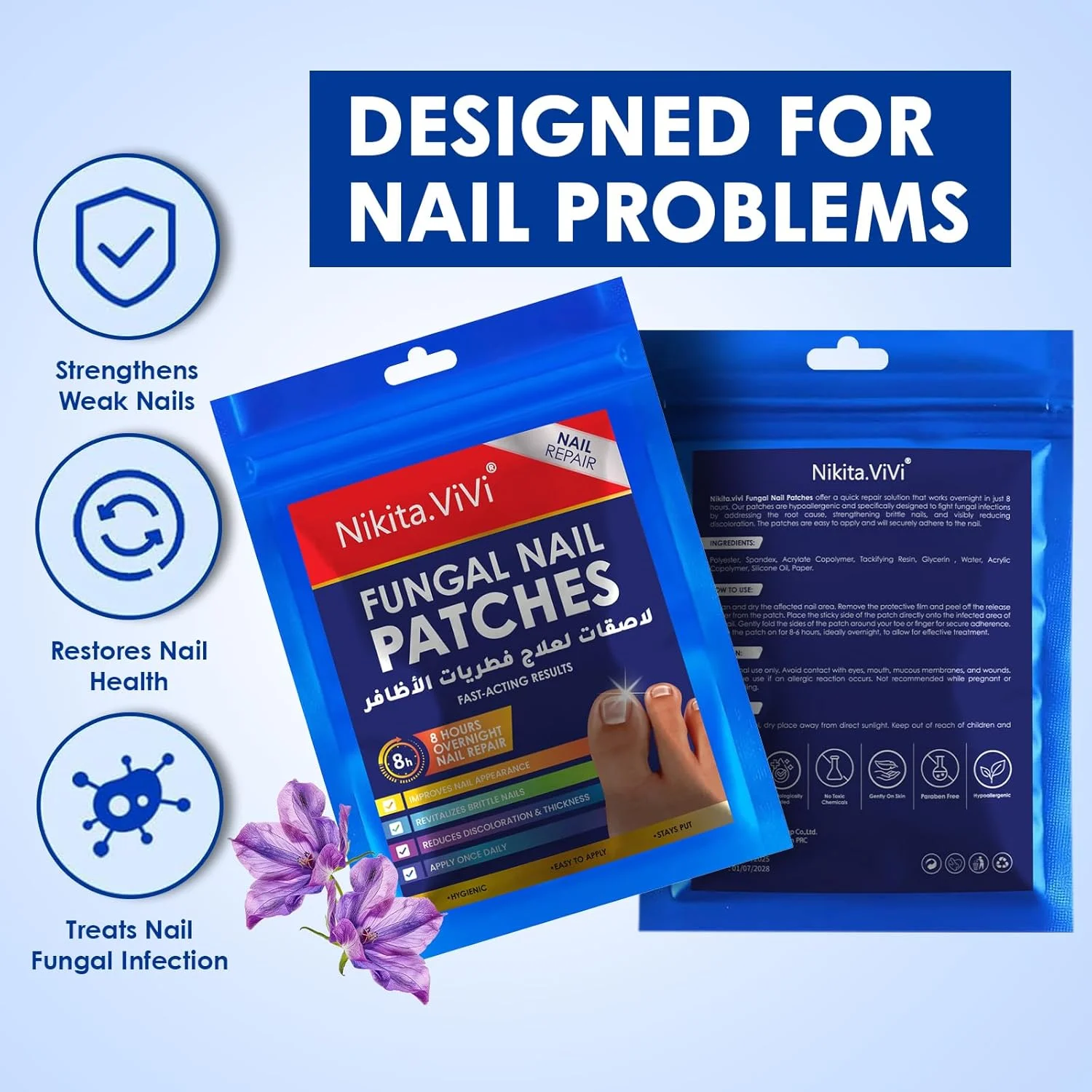 پد ترمیم کننده ناخن قارچی نیکیتا ویوی، 21 عددی، پد ترمیم کننده ناخن قارچی 8 ساعته شبانه، درمان ناخن، تجدید ساختار ناخن و بهبود تغییر رنگ، پد ترمیم ناخن شبانه برای ناخن پا و ناخن دست پد ترمیم کننده ناخن قارچی نیکیتا ویوی، 21 عددی، پد ترمیم کننده ناخن قارچی 8 ساعته شبانه، درمان ناخن، تجدید ساختار ناخن و بهبود تغییر رنگ، پد ترمیم ناخن شبانه برای ناخن پا و ناخن دست