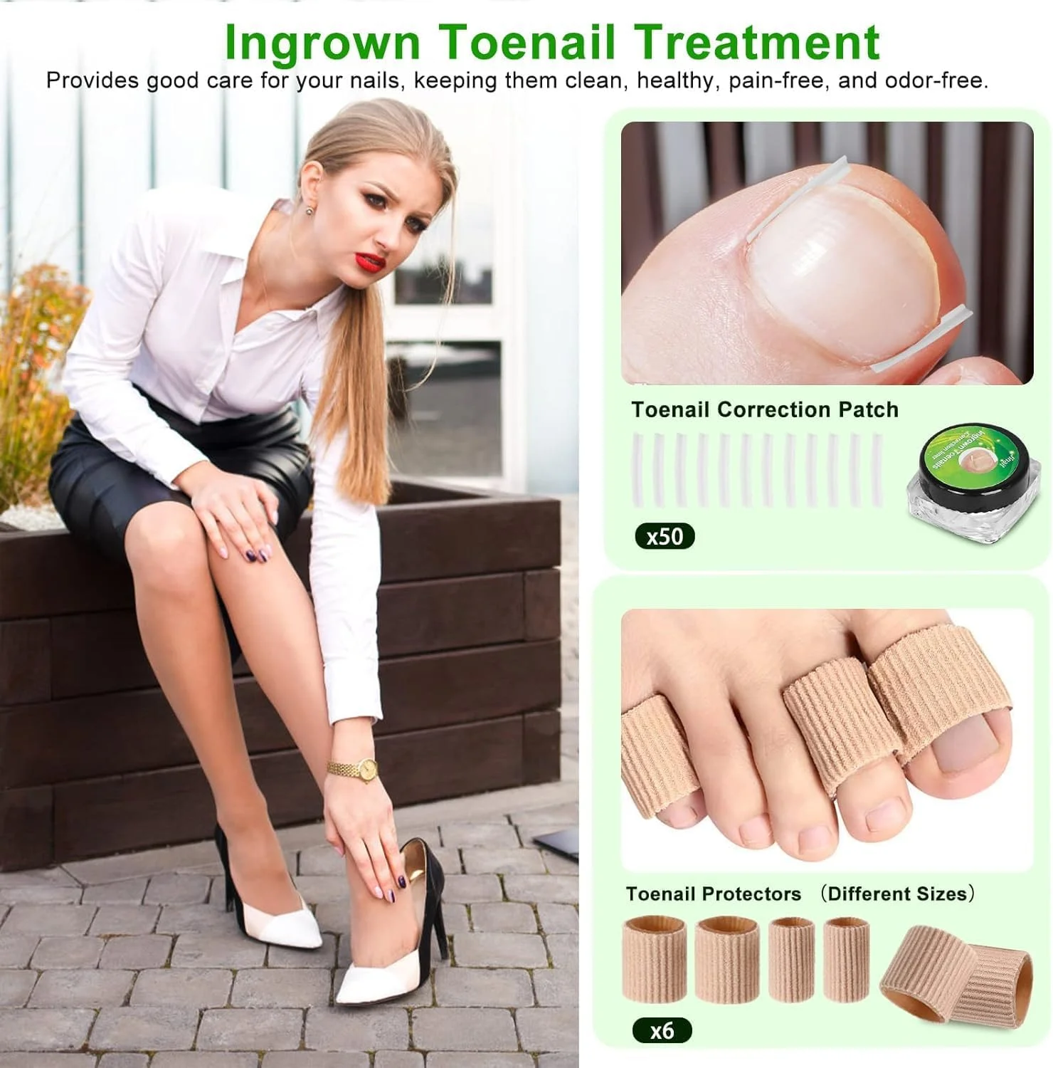 ابزارهای درمان درد ناخن فرورفته آزونی، کیت برداشتن ناخن فرورفته، کیت پدیکور ناخن پا، اصلاح کننده ناخن فرورفته برای سالمندان و ناخن های ضخیم، 11 تکه