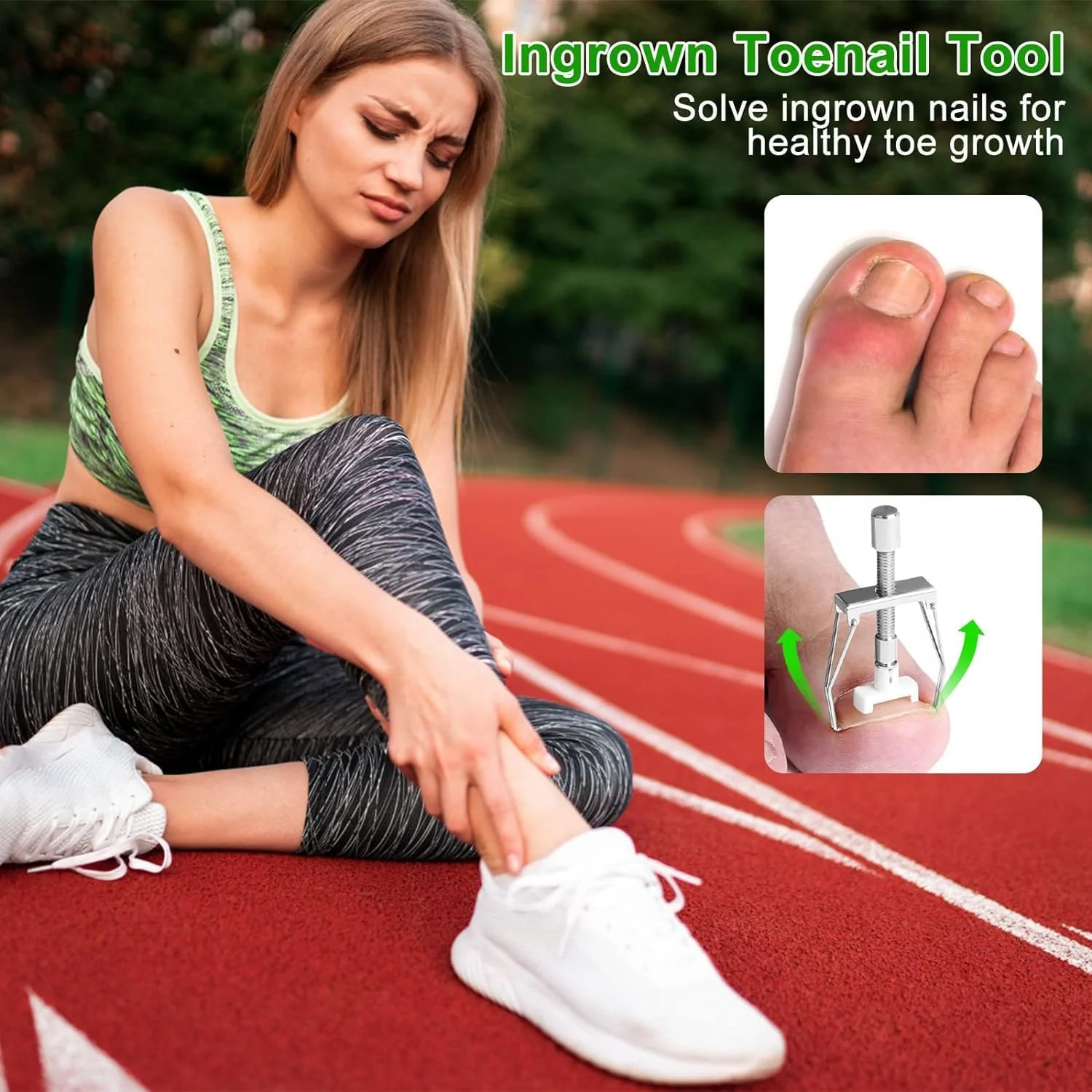 ابزارهای درمان درد ناخن فرورفته آزونی، کیت برداشتن ناخن فرورفته، کیت پدیکور ناخن پا، اصلاح کننده ناخن فرورفته برای سالمندان و ناخن های ضخیم، 11 تکه