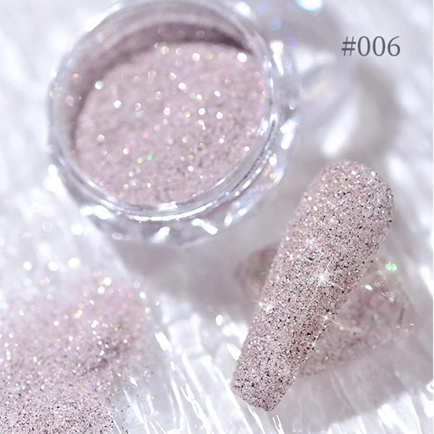 پودر اکلیل ناخن هولوگرافیک، پودر ناخن با جلوه آینه ای متالیک، پودر درخشان الماس ناخن، پودر فلش ناخن فوق العاده درخشان، تزئینات هنری ناخن برای مهمانی تولد