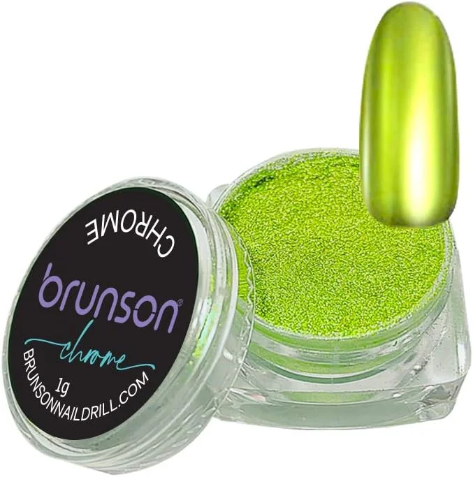 پودر ناخن کروم برونسون با لاتکس مایع، پودر ناخن متالیک با جلوه آینه ای هولوگرافیک، تزئین ناخن و پودر رنگدانه مانیکور JMC-14