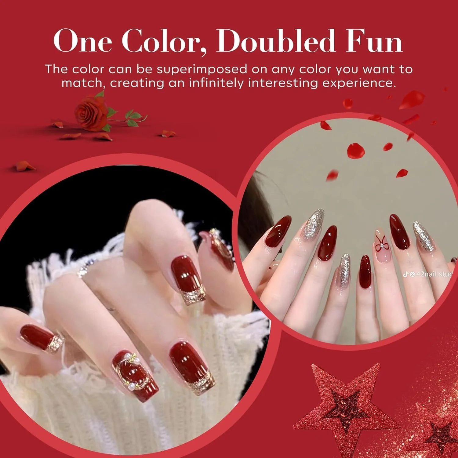 ست پودر دیپ ناخن AZUREBEAUTY، 4 رنگ قرمز بورگاندی بری، سیستم پودر دیپینگ، ست مایع سینی بازیافت با بیس و تاپ کت فعال کننده برای طراحی ناخن فرانسوی، مانیکور سالن DIY