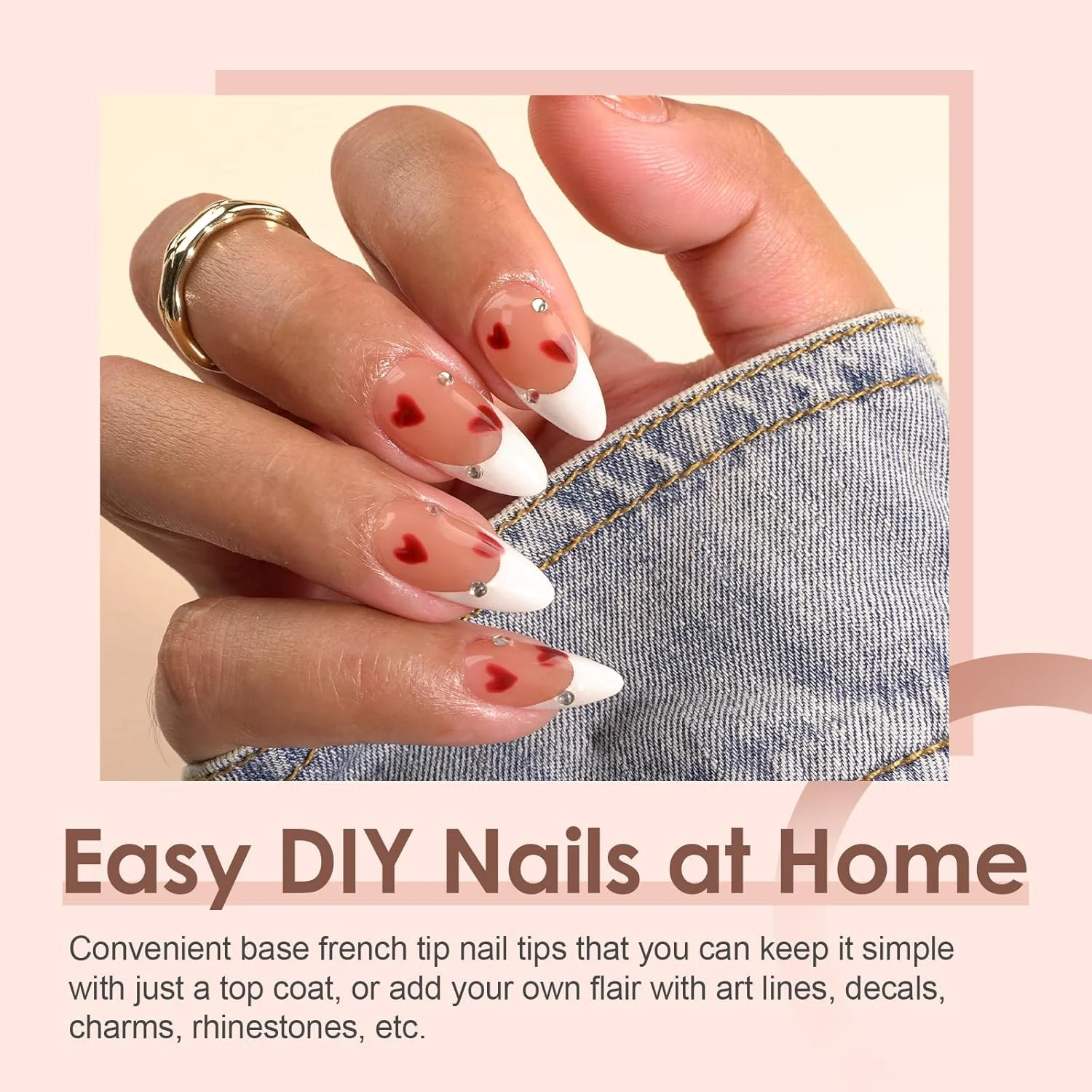 ناخن مصنوعی نوک فرانسوی CANVALITE - 300 عدد ناخن از پیش رنگ شده، سریع و آسان، ناخن مصنوعی بادامی با طرح های مختلف، مناسب برای طراحی و دیزاین ناخن، رنگ سفید ناخن مصنوعی نوک فرانسوی CANVALITE - 300 عدد ناخن از پیش رنگ شده، سریع و آسان، ناخن مصنوعی بادامی با طرح های مختلف، مناسب برای طراحی و دیزاین ناخن، رنگ سفید