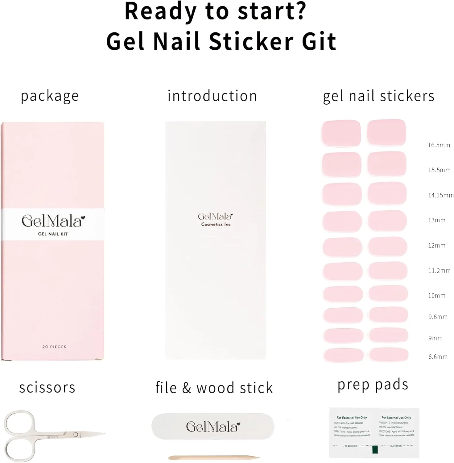 برچسب های ناخن ژلی نیمه پخته GelMala، کیت استیکر ناخن، استیکرهای طراحی هنری ناخن DIY، ماندگاری طولانی، استفاده و برداشتن آسان، ضد آب، 20 استیکر در هر بسته با ابزار (صورتی روشن کالباسی) برچسب های ناخن ژلی نیمه پخته GelMala، کیت استیکر ناخن، استیکرهای طراحی هنری ناخن DIY، ماندگاری طولانی، استفاده و برداشتن آسان، ضد آب، 20 استیکر در هر بسته با ابزار (صورتی روشن کالباسی)