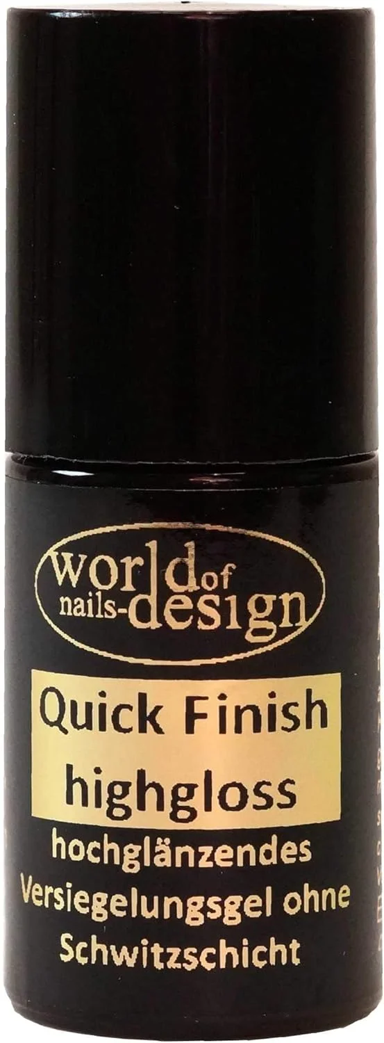 ژل تاپ کت براق کننده سریع LED/UV ورلد آف نیلز-دیزاین، بدون لایه چسبناک، برس دار، 6 میلی لیتر