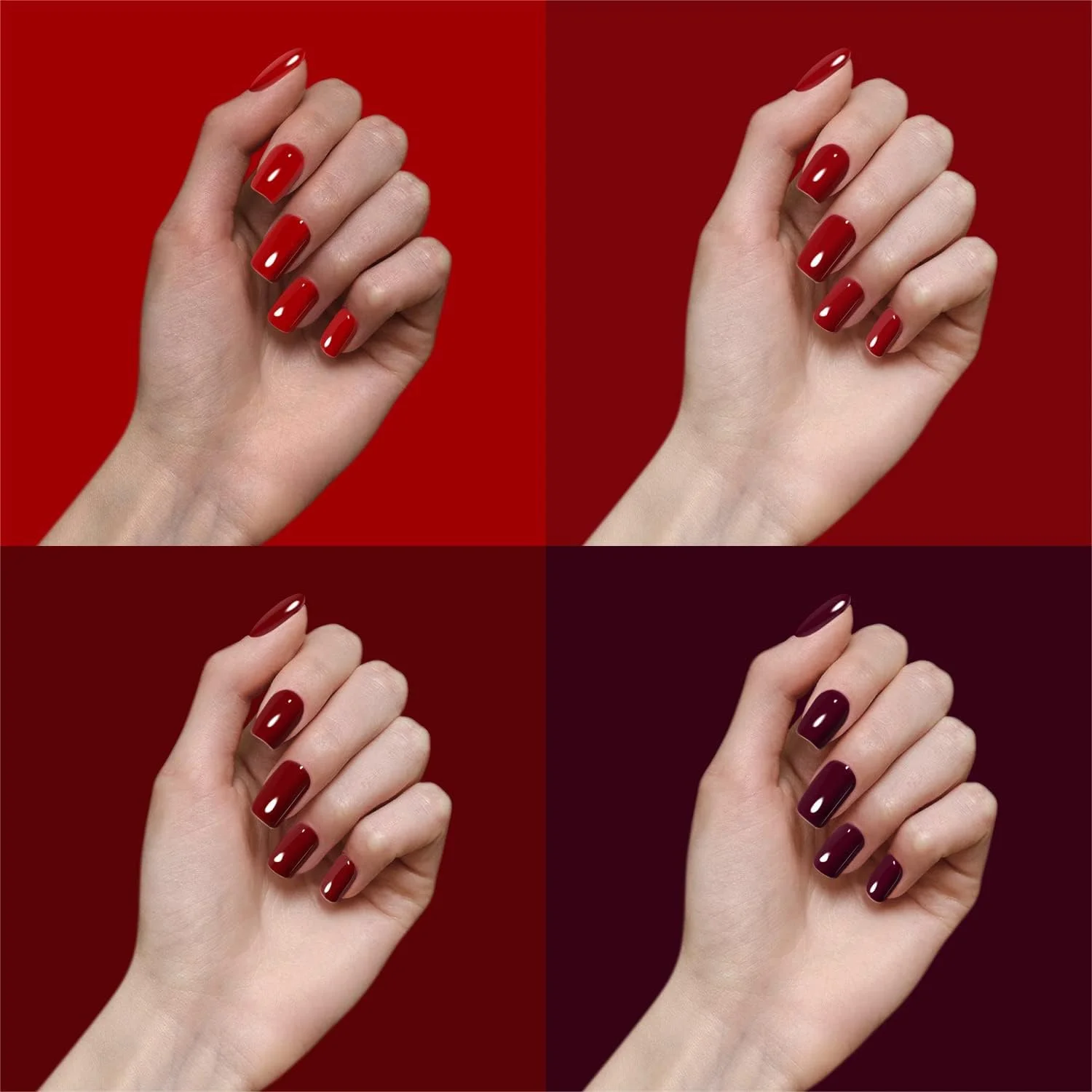ویشاین، لاک ژل ناخن نیمه دائمی، سری قرمز تیره بورگاندی، لاک ژل یو وی ال ای دی برای طراحی ناخن، 6 عدد ویشاین، لاک ژل ناخن نیمه دائمی، سری قرمز تیره بورگاندی، لاک ژل یو وی ال ای دی برای طراحی ناخن، 6 عدد