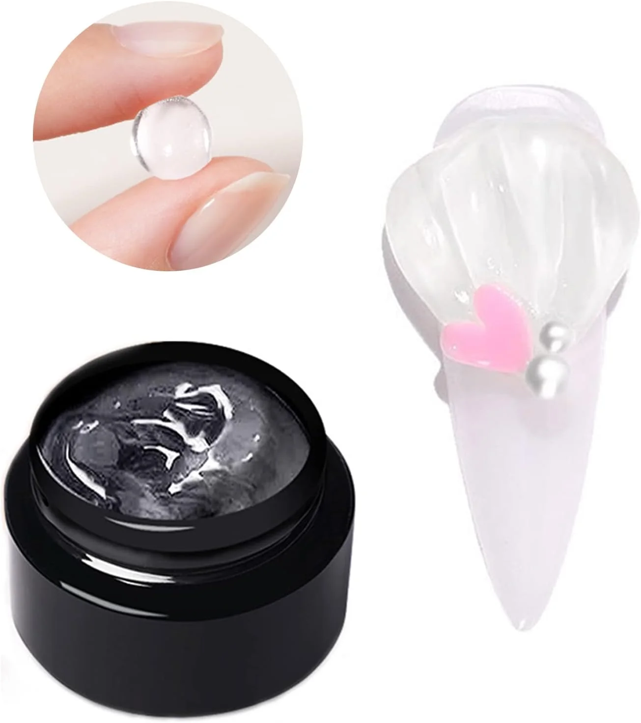 ژل طراحی ناخن 5D، ژل مدلینگ ناخن، ژل حکاکی شده، ژل جامد نرم شفاف برای طراحی ناخن - 01