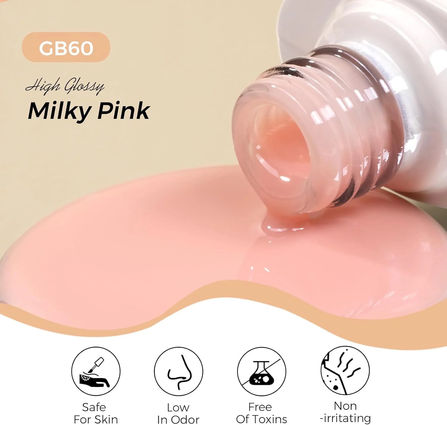 لاک ژل تومیکا، رنگ سراب کویری - لاک ژل کرم بژ ملایم - لاک ناخن یو وی ال ای دی با کیفیت سالن - ظاهری شیک و طبیعی برای استفاده روزمره و محیط کار - 8 میلی لیتر