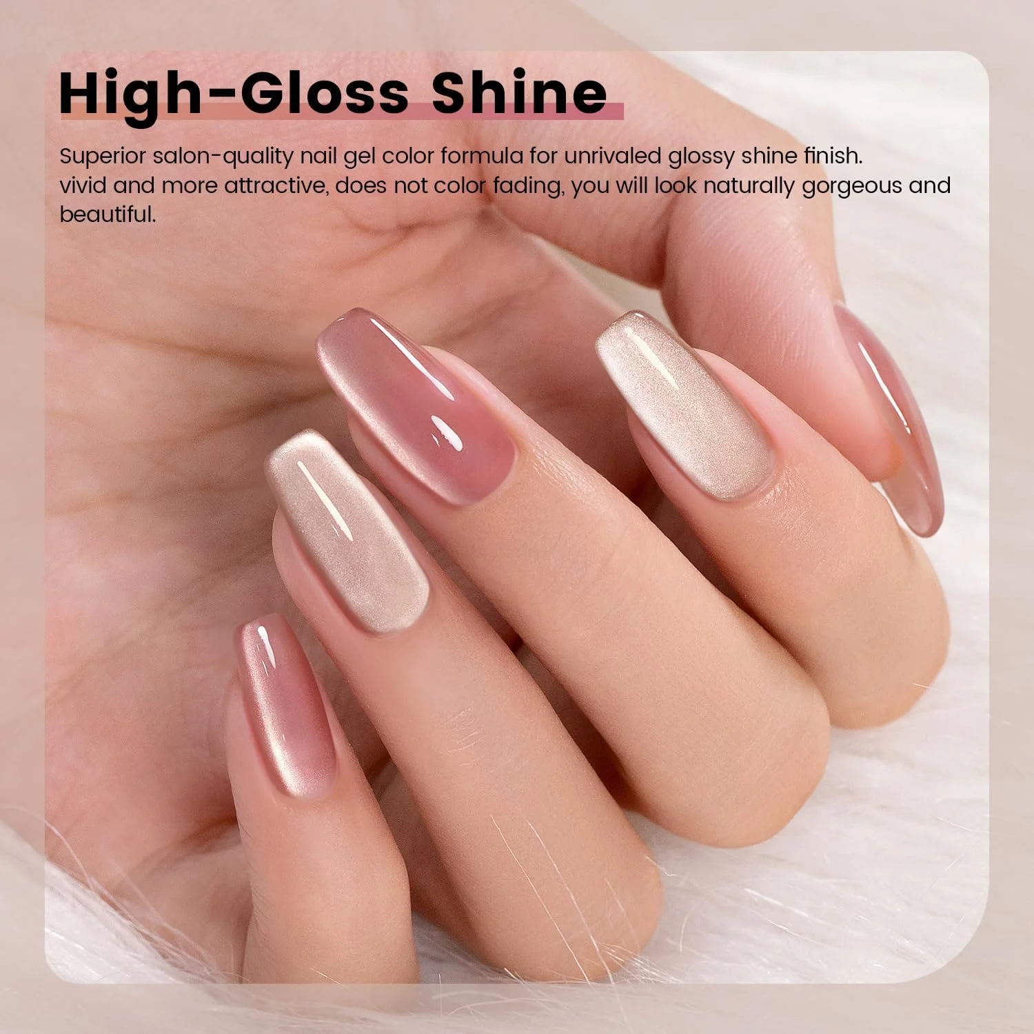 ست لاک ژل چشم گربه ای اکلیلی خنثی RARJSM، شامل 6 عدد لاک ژل سرامیکی صورتی، یاسی روشن، قهوه ای، مخملی، براق و اسموتی به همراه آهنربا، خشک شدن با دستگاه UV LED، مناسب طراحی ناخن در خانه و سالن