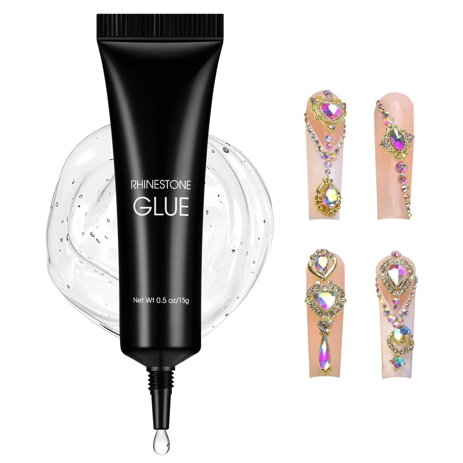 چسب ژل نگین ناخن، 15 میلی لیتر ژل فوق العاده برای سنگ های قیمتی، کریستال ها، جواهرات، برای چسباندن نگین طراحی ناخن سه بعدی، چسب ناخن UV با ماندگاری طولانی چسب ژل نگین ناخن، 15 میلی لیتر ژل فوق العاده برای سنگ های قیمتی، کریستال ها، جواهرات، برای چسباندن نگین طراحی ناخن سه بعدی، چسب ناخن UV با ماندگاری طولانی