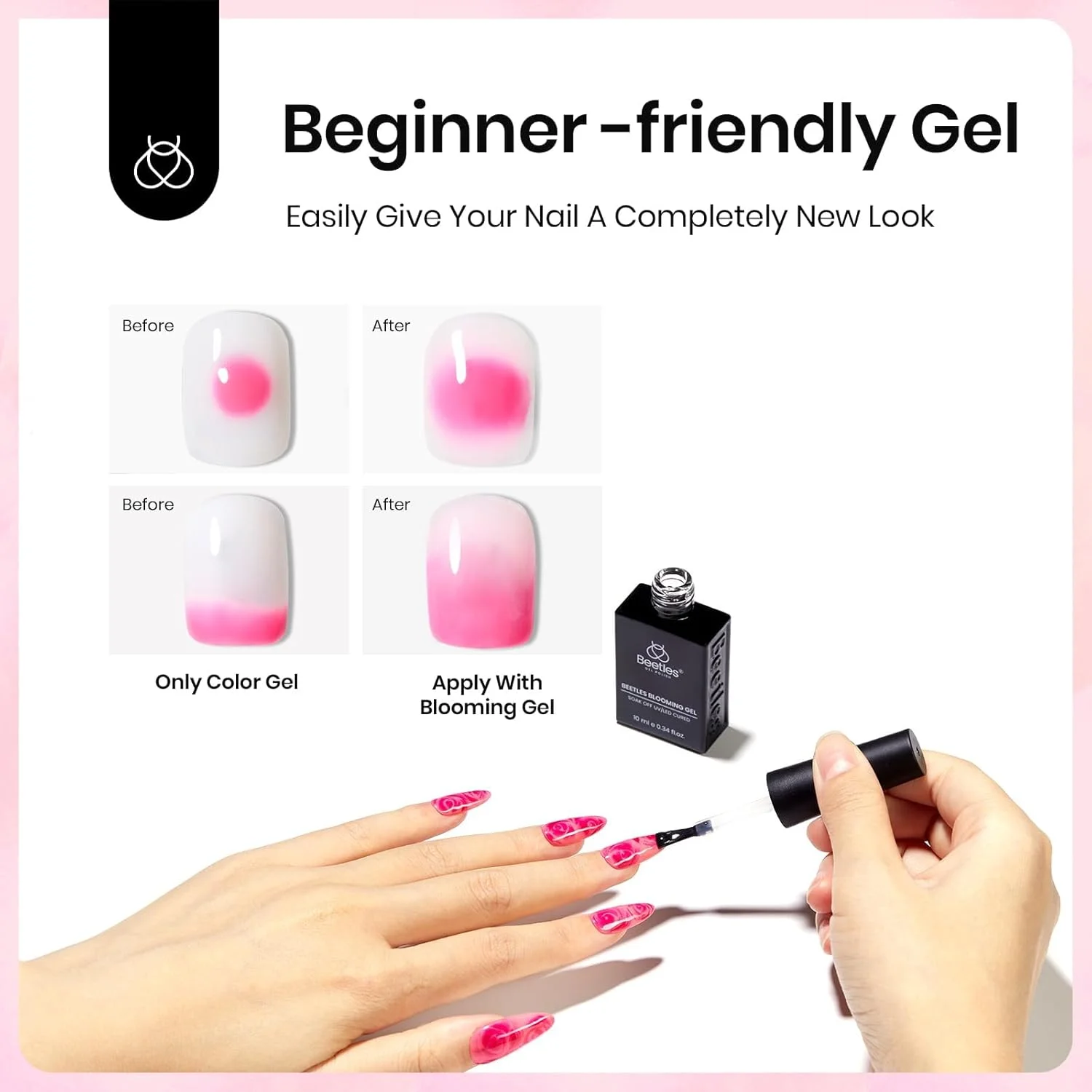 ژل شکوفه دهنده Beetles، ژل لاک ناخن شکوفه دهنده شفاف UV LED برای ایجاد افکت پخش شونده، طرح مرمر، سنگ طبیعی، آبرنگی، چاپ گلدار، مناسب پاییز، خیساندن، طراحی ناخن DIY، هدیه مانیکور برای خانم ها ژل شکوفه دهنده Beetles، ژل لاک ناخن شکوفه دهنده شفاف UV LED برای ایجاد افکت پخش شونده، طرح مرمر، سنگ طبیعی، آبرنگی، چاپ گلدار، مناسب پاییز، خیساندن، طراحی ناخن DIY، هدیه مانیکور برای خانم ها