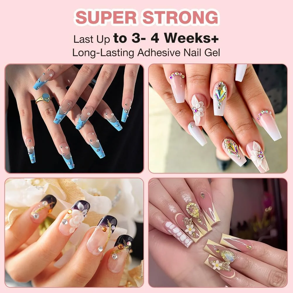 چسب ژل نگین ناخن، 15 میلی لیتر ژل فوق العاده برای سنگ های قیمتی، کریستال ها، جواهرات، برای چسباندن نگین طراحی ناخن سه بعدی، چسب ناخن UV با ماندگاری طولانی چسب ژل نگین ناخن، 15 میلی لیتر ژل فوق العاده برای سنگ های قیمتی، کریستال ها، جواهرات، برای چسباندن نگین طراحی ناخن سه بعدی، چسب ناخن UV با ماندگاری طولانی