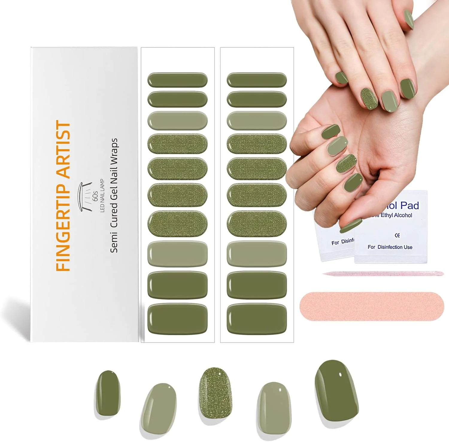 برچسب های ژلی نیمه آماده ناخن - قابل استفاده با انواع دستگاه های خشک کننده، کیفیت سالنی، ماندگاری طولانی، استفاده و برداشتن آسان - شامل 2 پد آماده سازی، سوهان ناخن و چوب مانیکور (LCS-NJ113) برچسب های ژلی نیمه آماده ناخن - قابل استفاده با انواع دستگاه های خشک کننده، کیفیت سالنی، ماندگاری طولانی، استفاده و برداشتن آسان - شامل 2 پد آماده سازی، سوهان ناخن و چوب مانیکور (LCS-NJ113)