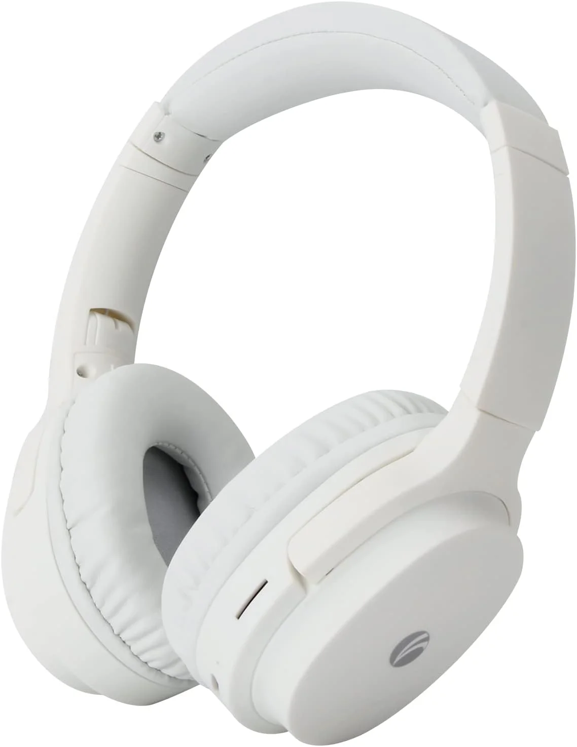 هدفون روگوشی VCOM، هدست تاشو موسیقی با میکروفون، پورت Micro SD/TF، صدای استریو HiFi، کنترل صدا، تماس هندزفری برای تبلت گوشی هوشمند تلویزیون لپ تاپ (سفید)