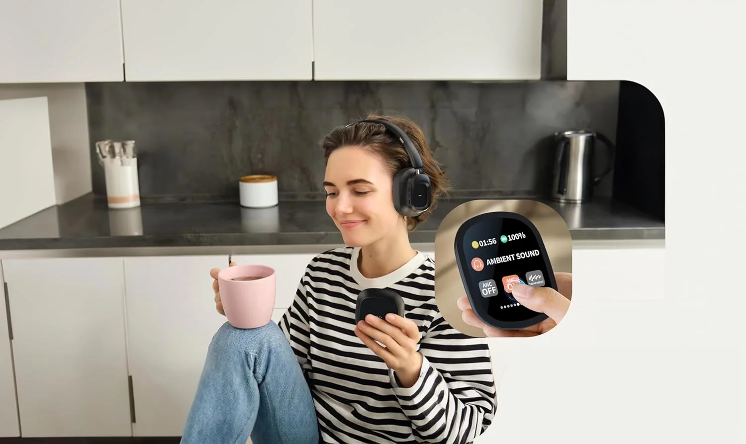 هدفون Levelo VibeMaster Hybrid ANC، دارای 5 حالت EQ، زمان پخش 25 ساعت (ANC روشن)، زمان پخش 40 ساعت (ANC خاموش)، صفحه نمایش لمسی جداشدنی، طراحی تاشو، زمان شارژ هدست 2 ساعت / زمان شارژ صفحه نمایش 1.5 ساعت - مشکی هدفون Levelo VibeMaster Hybrid ANC، دارای 5 حالت EQ، زمان پخش 25 ساعت (ANC روشن)، زمان پخش 40 ساعت (ANC خاموش)، صفحه نمایش لمسی جداشدنی، طراحی تاشو، زمان شارژ هدست 2 ساعت / زمان شارژ صفحه نمایش 1.5 ساعت - مشکی