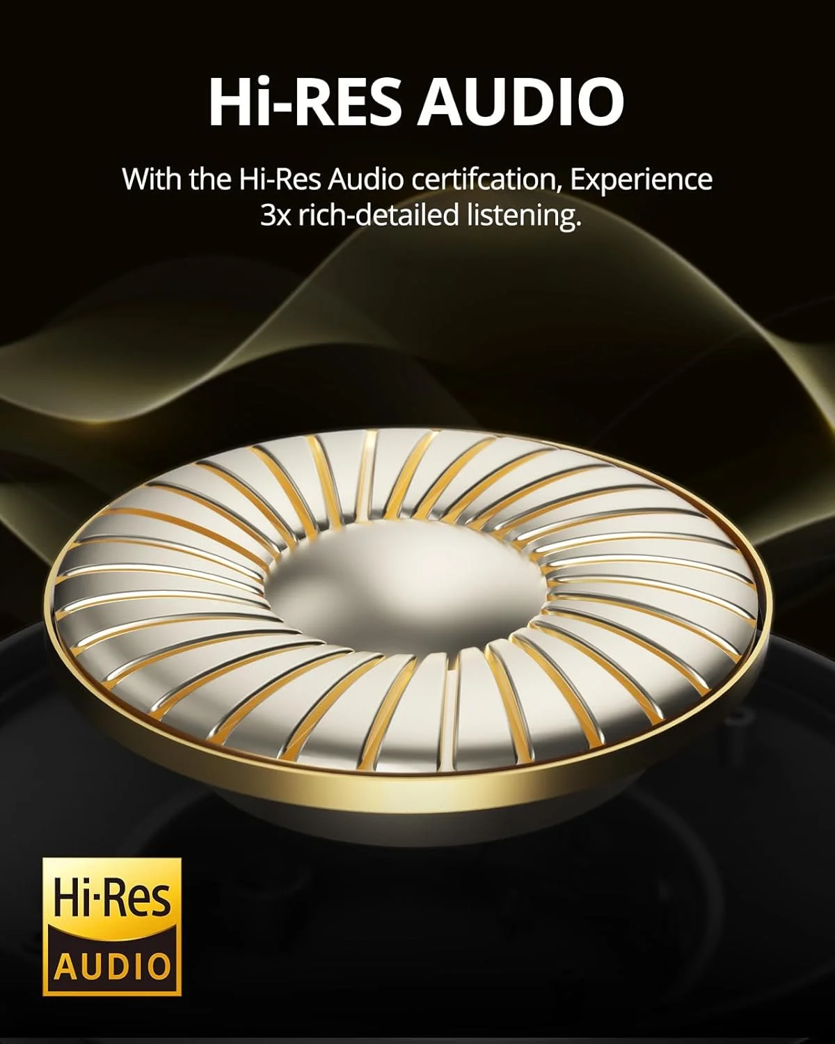 هدفون های حذف نویز فعال هایبرید Tronsmart Q20S، هدفون های بی سیم روگوشی با میکروفون، صدای Hi-Res، 60 ساعت پخش، EQ سفارشی بیس عمیق از طریق برنامه، تناسب راحت، برای مسافرت، خانه، دفتر (مشکی)