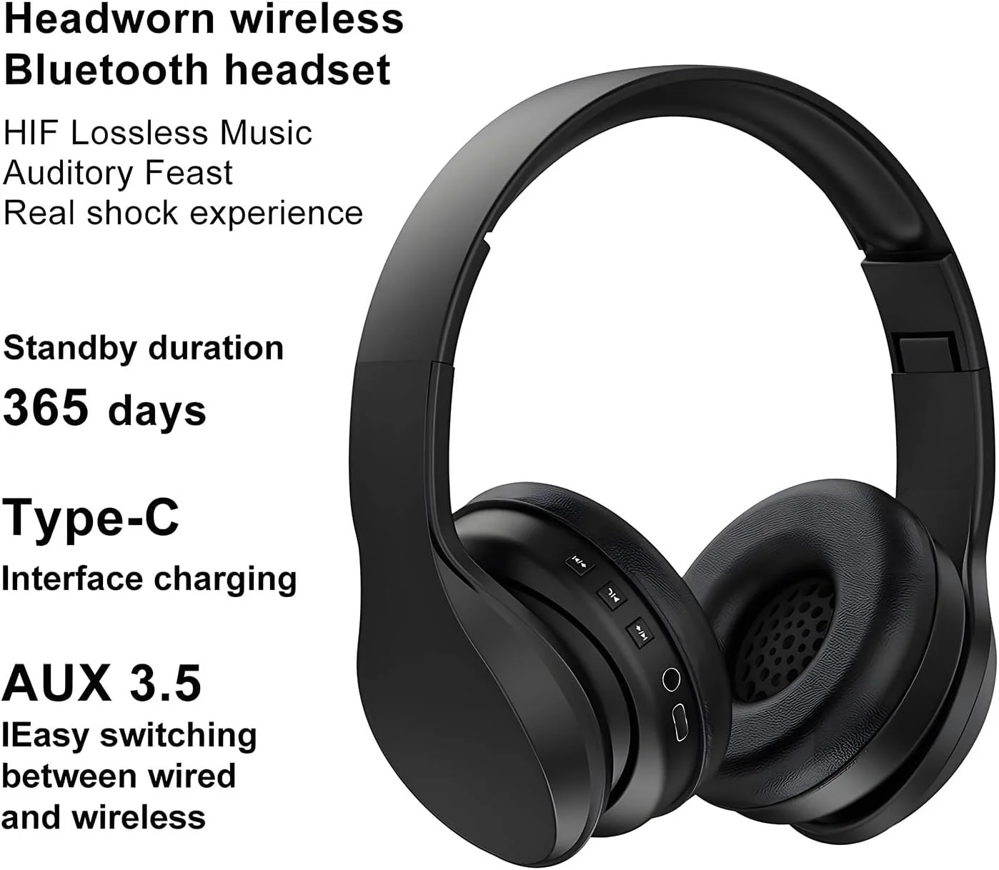 هدفون بلوتوث بی سیم X spring، هدفون تاشو دور گوشی، هدفون استریو HIFI با حذف نویز و زمان پخش طولانی، هدفون بی سیم برای آیپد، تبلت، مسافرت