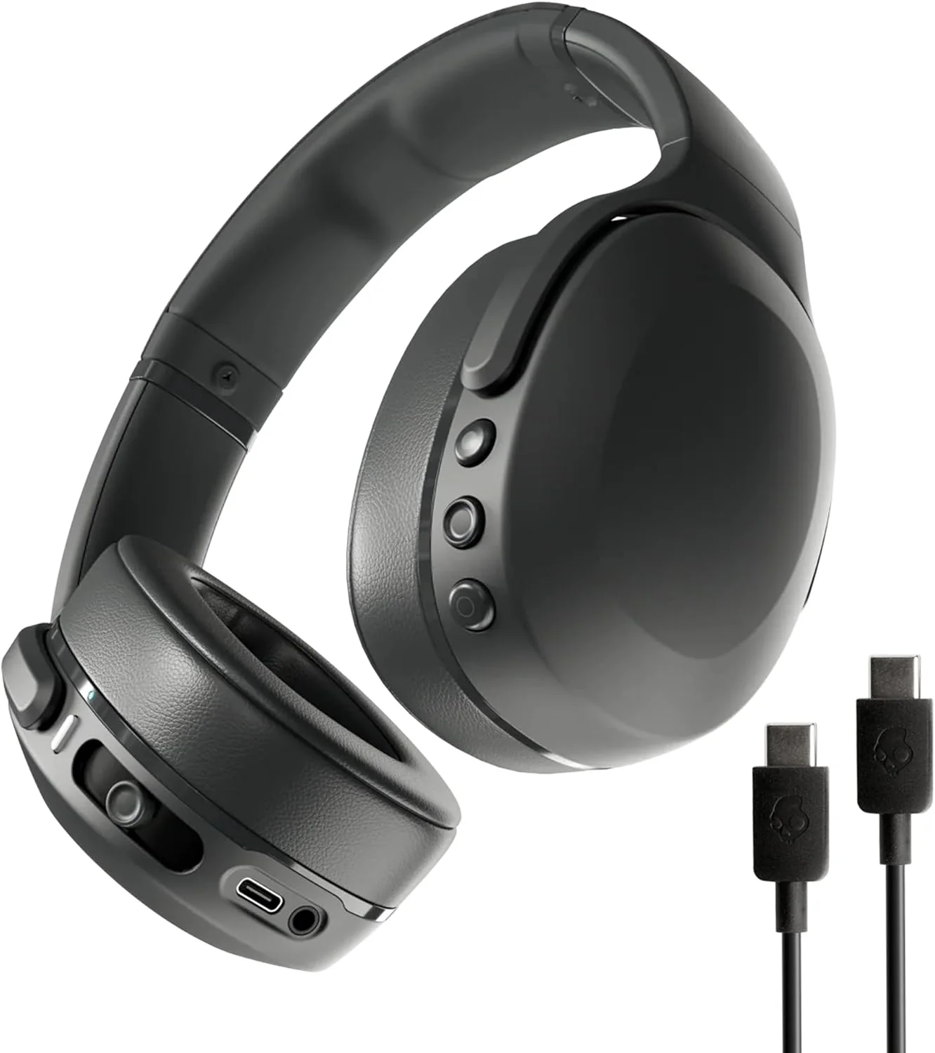 هدفون بیسیم رو گوشی Skullcandy Crusher Evo با بیس حسی، 40 ساعت عمر باتری، میکروفون، سازگار با آیفون، اندروید و دستگاههای بلوتوث - مشکی هدفون بیسیم رو گوشی Skullcandy Crusher Evo با بیس حسی، 40 ساعت عمر باتری، میکروفون، سازگار با آیفون، اندروید و دستگاههای بلوتوث - مشکی