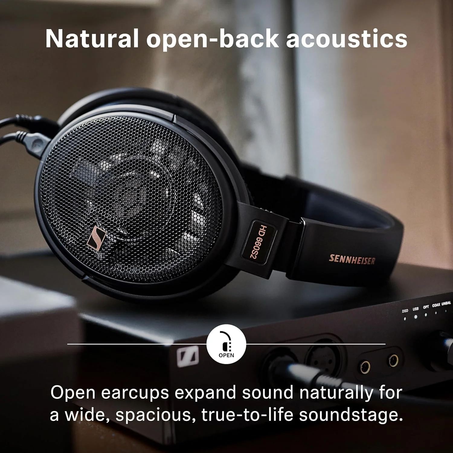 هدفون استریو سیمی اودیوفایل زنهیزر Consumer Audio HD 660S2 - با بیس عمیق، صدای فراگیر بهینه، جریان هوای مبدل، سیستم آهنربای تهویه شده و سیم پیچ صدا - مشکی هدفون استریو سیمی اودیوفایل زنهیزر Consumer Audio HD 660S2 - با بیس عمیق، صدای فراگیر بهینه، جریان هوای مبدل، سیستم آهنربای تهویه شده و سیم پیچ صدا - مشکی