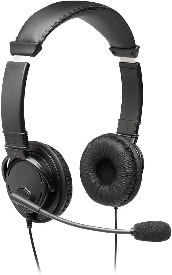 هدفون های Hi-Fi کنزینگتون با میکروفون (K97603Ww)، مشکی، یونیورسال، سیم دار