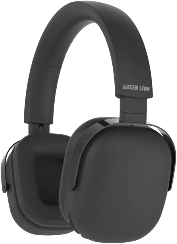 هدفون حذف نویز اکو ANC گرین لاین با صدای شفاف، حذف نویز فعال، درایور صوتی 40 میلی‌متری، 36 ساعت کارکرد، پشتیبانی از AUX، میکروفون داخلی، برد 10 متری، بلوتوث V5.3، زمان شارژ 2.5 ساعته (مشکی)