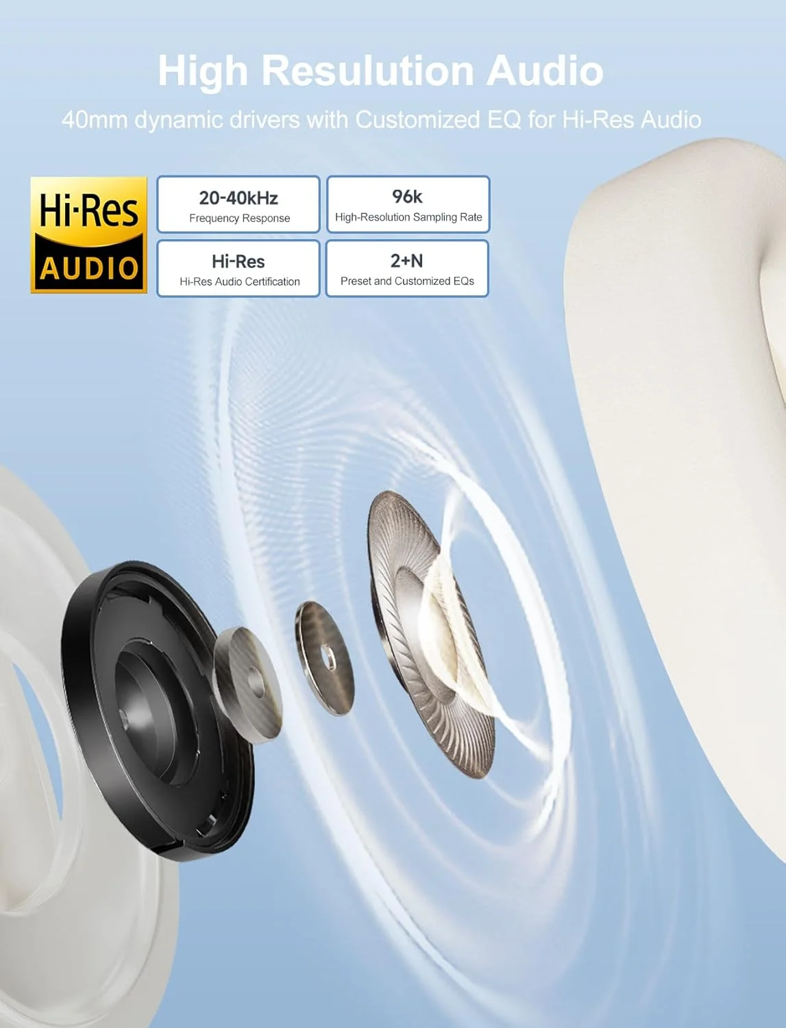 هدفون بی‌سیم دور گوشی ادیفایر W800BT Pro با قابلیت حذف نویز فعال هیبریدی 44dB، بلوتوث 5.4، صدای Hi-Res، تماس شفاف با هوش مصنوعی، اکولایزر قابل تنظیم از طریق اپلیکیشن، طراحی تاشو، وزن 253 گرم، مشکی راحت