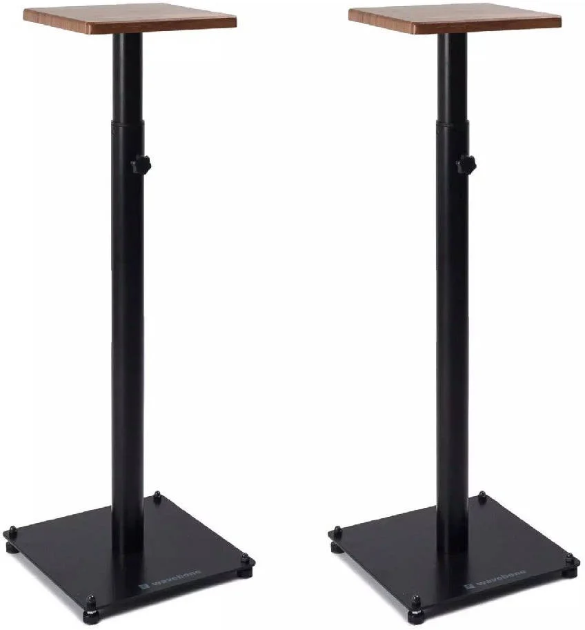 پایه مانیتور استودیویی Wavebone Grand Gemini (جفت)، کیفیت بالا، ساختار مستحکم، روکش ضد خش، مناسب برای میزهای استودیویی Headquarter، چوب | WB-A-GSMS-W
