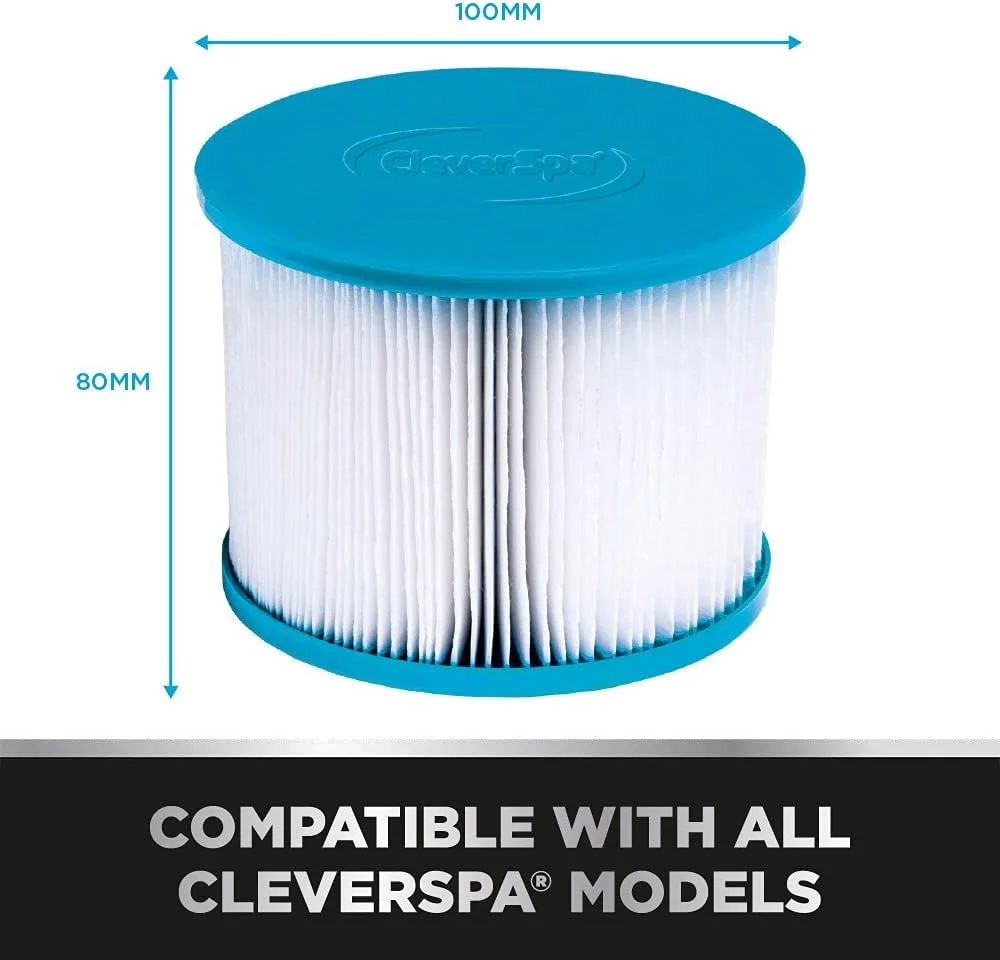 کارتریج فیلتر آب جایگزین اسپا و جکوزی CleverSpa، ابعاد 80mm x 100mm (بسته 4 عددی) کارتریج فیلتر آب جایگزین اسپا و جکوزی CleverSpa، ابعاد 80mm x 100mm (بسته 4 عددی)
